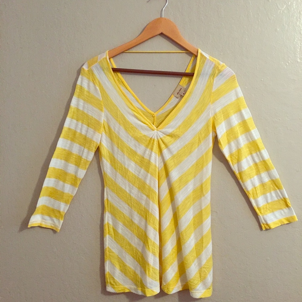 Ella Moss | Yellow & white striped shirt